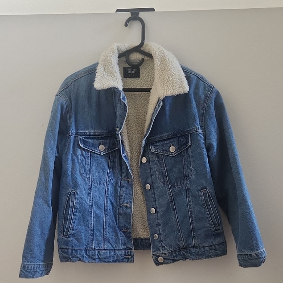 Streetwear Society Jackets & Blazers - Streetwear Society Denim Jacket with Sherpa Lining